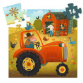 Puzzle Silhouette - Le Tracteur - 16 pièces 1