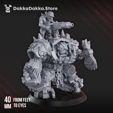 DakkaDakka Store - Orks - Wercking Gang - Da Great Arma Boss   Wercking Gang - Imprimé en Résine – Echelle 28-35mm