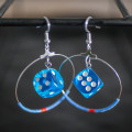 Dice Hoop Earrings 5