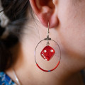 Dice Hoop Earrings 8