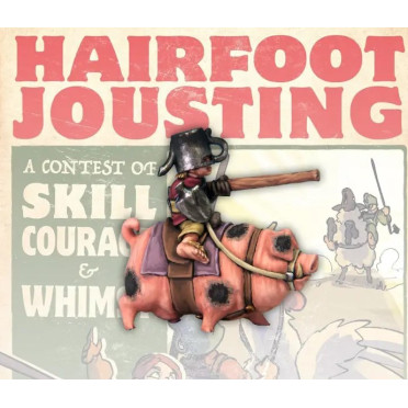 Hairfoot Jousting - Hairfoot Jouster riding a Pig