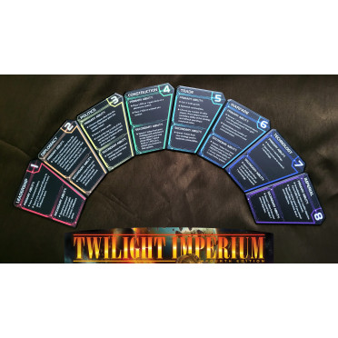 Twilight Imperium - Set of Metal Strategy Cards