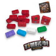 Lot 18 caisses objectifs 3D compatible Zombicide - Invader