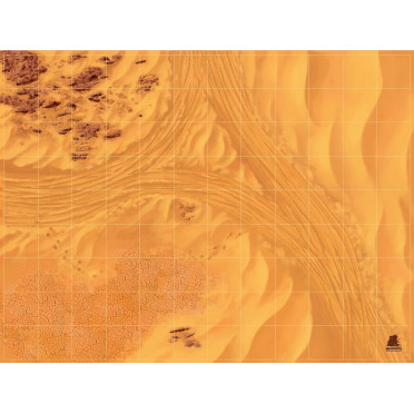 Battlemap Désert 120x90cm avec quadrillage