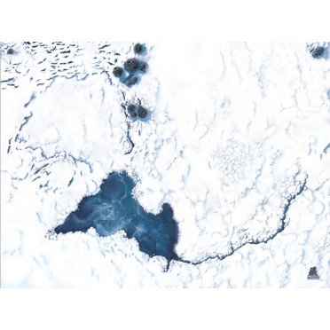 Battlemap Neige 90x67,5cm sans quadrillage