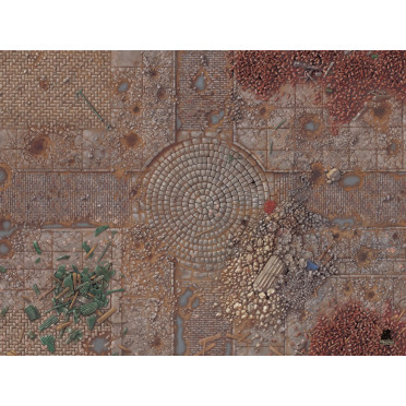 Battlemap Ville 120x90 cm sans quadrillage