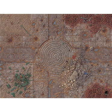 Battlemap Ville 120x90 cm avec quadrillage