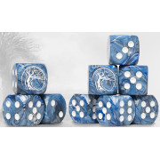 Conquest - Nords Logo on Blue Marbled Dice