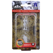 Pathfinder Battles Deep Cuts Unpainted Miniatures: Half-Orc Female Barbarian