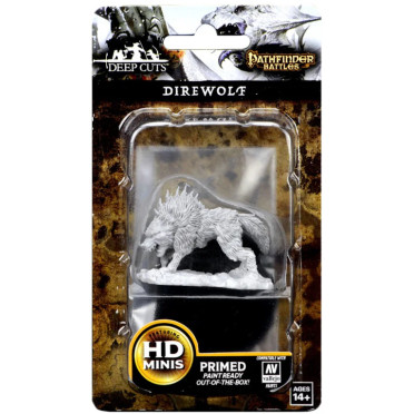 Pathfinder Battles Deep Cuts Unpainted Miniatures: Dire Wolf