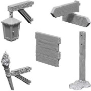 Wizkids Deep Cuts Unpainted Miniatures: Signs & lights