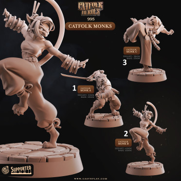 Cast n Play - Catfolks Heroes - Monks