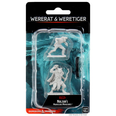 D&D Nolzur's Marvelous Miniatures: Wererat & Weretiger