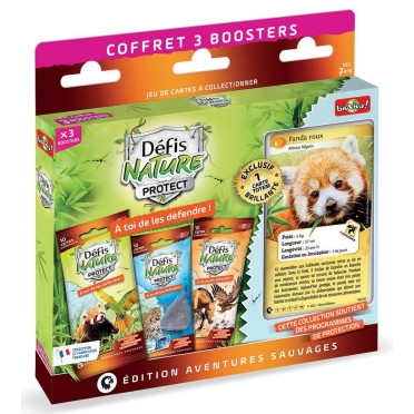 Défis Nature Protect - Coffret 3 Boosters Panda Roux