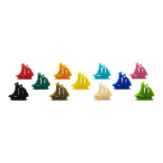 Pirate Ship Meeple - Mega Pack (55Pcs 11 Color)