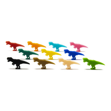 T-Rex Dinosaur Meeple - Mega Pack (55Pcs 11 Color)