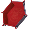 Piste de dés - Poudlard Rouge 19x19 cm - Cuir et velours 0