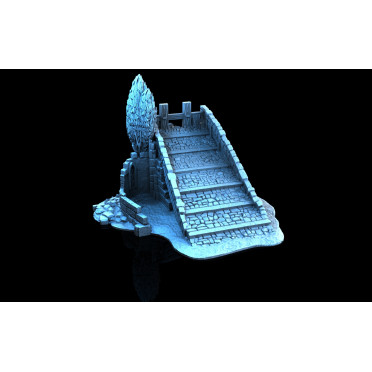 3D4U - Bridge Half - Medieval Town Set