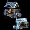 3D4U - Market Stall - Medieval Town Set 0