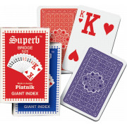 Jeu de bridge avec index géant - Rouge