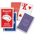 Jeu de bridge avec index géant - Rouge 0