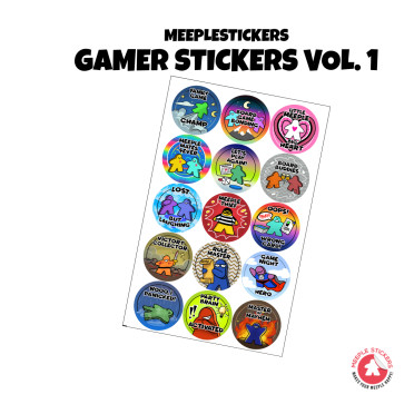 MeepleSticker's Gamer Stickers Vol. 1