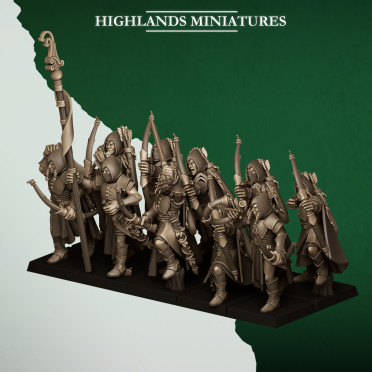 Highlands Miniatures - Feral Elf - Feral Archers