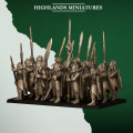 Highlands Miniatures - Feral Elf - Feral Spearmen With EMC 1