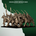 Highlands Miniatures - Feral Elf - Feral Mounted Archers with EMC 5