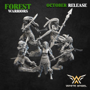 White Angel Miniatures - Forest Warriors - Forest Female Dancer