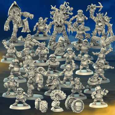 Equipe de halflings - Hungry pirahnas + Staff