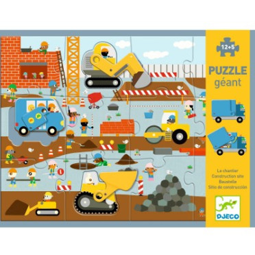 Puzzle Geant : Le chantier - 12pcs +5pcs