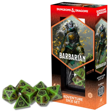 Dungeons & Dragons Adventure Dice - Barbarian: Green / Brown