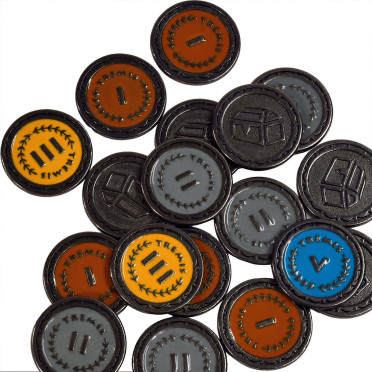 Barbarian Kingdoms – Metal treasure tokens set