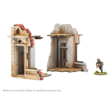 Pair of Destroyed Building Ends