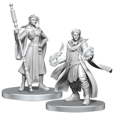 Critical Role Unpainted Miniatures: Beauregard Lionett & Caleb Widogast