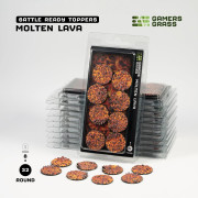 Molten Lava Bases, Round 32mm (x8)