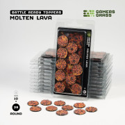 Molten Lava Bases, Round 28mm (x10)
