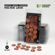Molten Lava Bases, Round 25mm (x10)