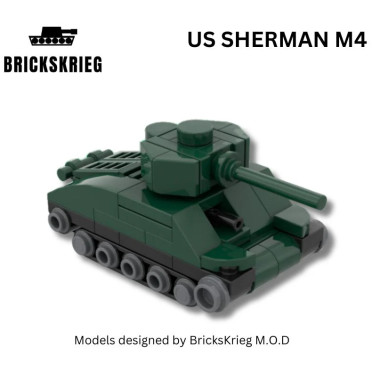 Brickskrieg - US Sherman M4 - Single model