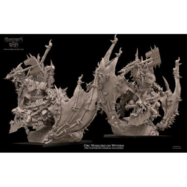 Orques et gobelins - Seigneur orque noir sur wyvern
