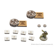 Bolt Action - MDF Artillery Zeroing In Markers - Soviet Union