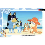 Puzzle - Bluey &agrave; la plage - 15 pi&egrave;ces