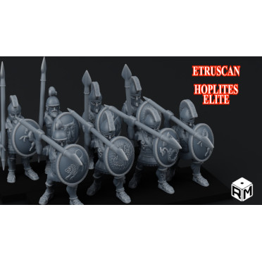 Rise Miniatures – Rise of Ancient Wars – Pack Etrusque – Hoplite Élite