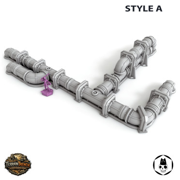 Modular Sci-fi Pipe System - Wargame Scenery
