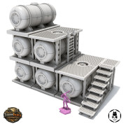 Fuel Tank Stockpile - Wargame Scenery Terrain