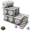 Fuel Tank Stockpile - Wargame Scenery Terrain 0