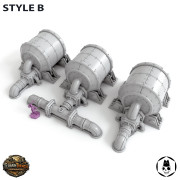 Modular Sci-fi Oil Silos - Wargame Scenery