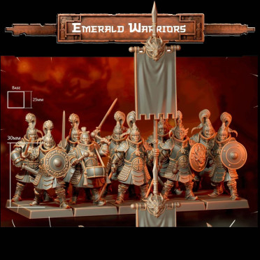 The Celestial Empire - Emerald Warriors with Sword