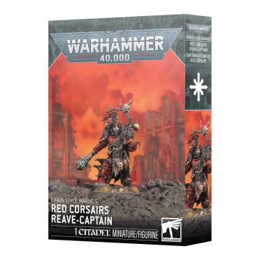 W40k - Space Marines du Chaos - Capitaine-Ecumeur Red Corsair